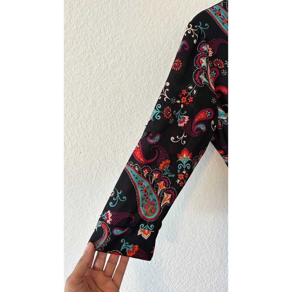 NANETTE Nanette Lepore Paisley Waist-Tie Dress SZ 4 - Picture 5 of 12